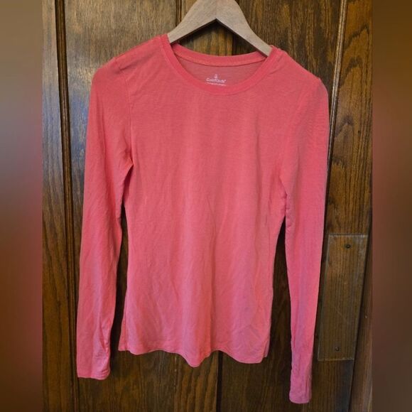 Cuddl Duds Softwear With Stretch Coral Long Sleeve Tee Shirt Small - Picture 1 of 4